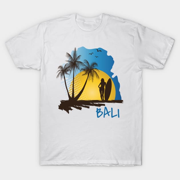 Bali Surf T-Shirt by victoriashel